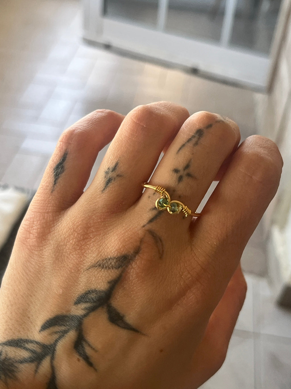 Twin Pearl Minimal Ring – Χειροποίητο Δαχτυλίδι με Πέρλες - Sirena Jewelry