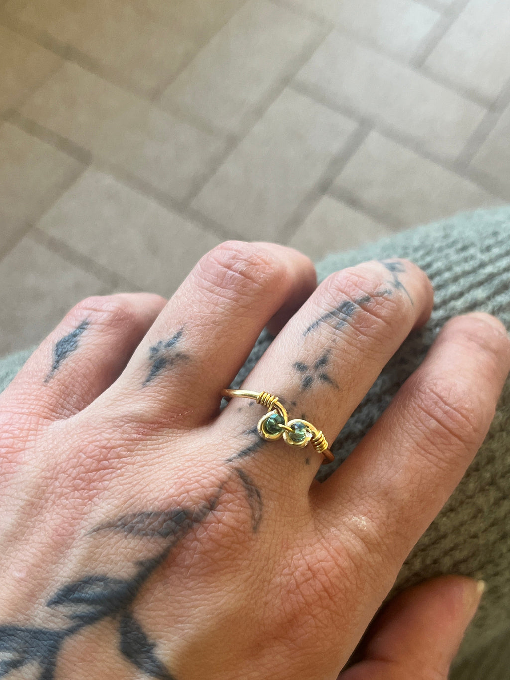 Twin Pearl Minimal Ring – Χειροποίητο Δαχτυλίδι με Πέρλες - Sirena Jewelry